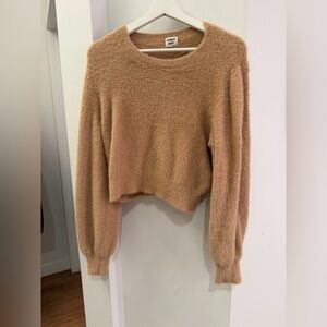 Aritzia Sunday Best Fuzzy Cropped Sweater